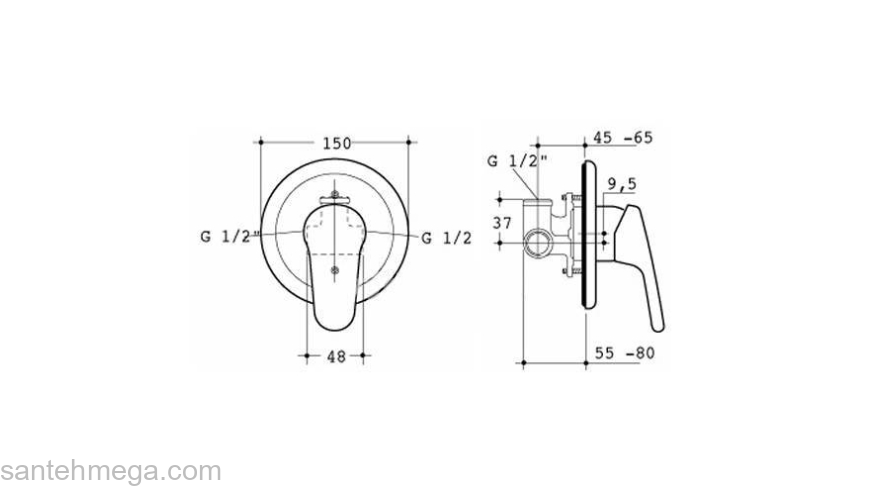 Смеситель для душа IDEAL STANDARD Ceraplan II A5960AA (комплект). Фото