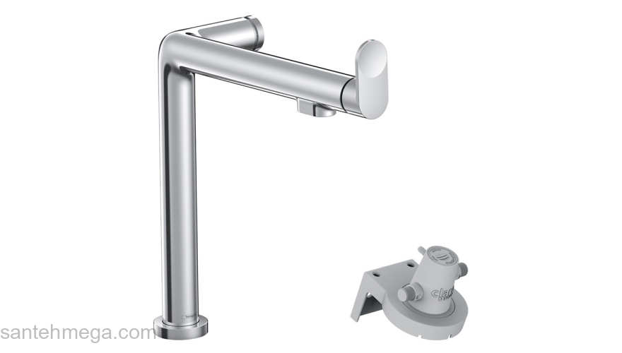 Смеситель для кухни с подключением к фильтру питьевой воды Hansgrohe Aqittura M91 FilterSystem 240 76804000. Фото