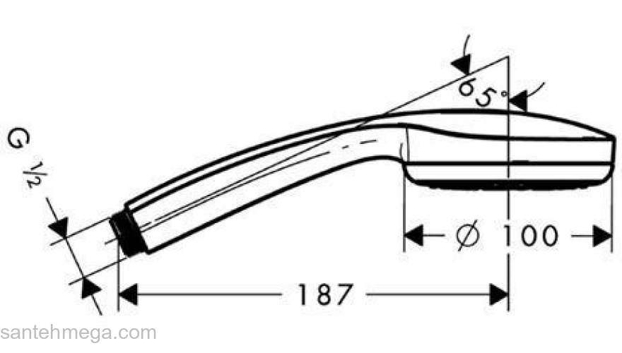 Ручной душ Hansgrohe Croma 100 1jet 28580000. Фото