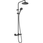 Душевая система Showerpipe 200 1jet с термостатом Hansgrohe Vernis Blend 26276670, матовый черный Душевая система Showerpipe 200 1jet с термостатом Hansgrohe Vernis Blend 26276670, матовый черный. Фото